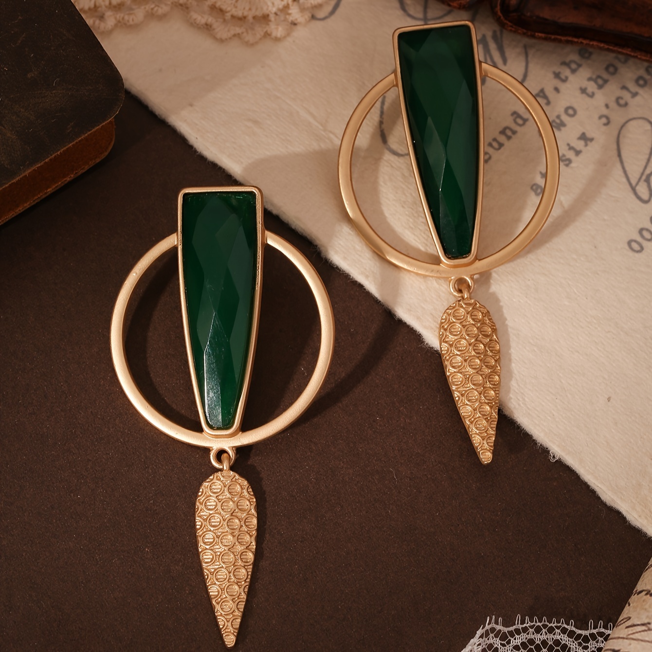 Unique Ethnic Style Patterned Metal Earrings
